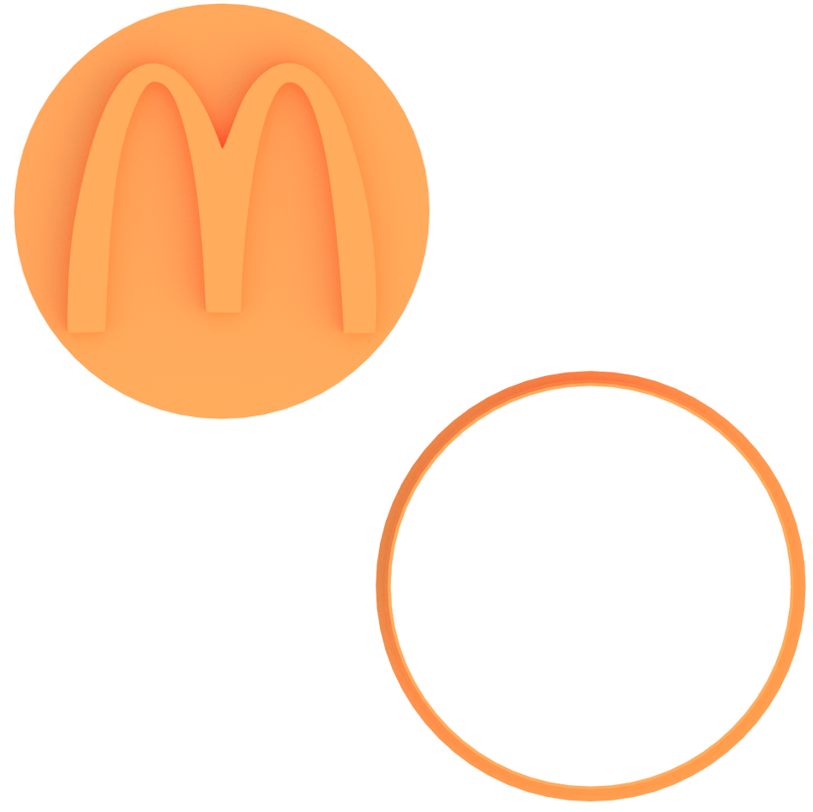 McDonald's Fast Food Cookie Cutter & Stamp