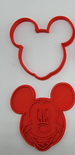 Disney Mickey Minnie Cookie Cutter & Stamp
