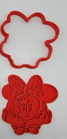 Disney Mickey Minnie Cookie Cutter & Stamp