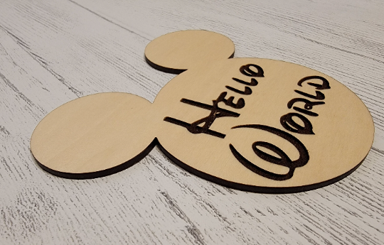 Mickey Mouse Ears Baby Wooden Milestone Cards
