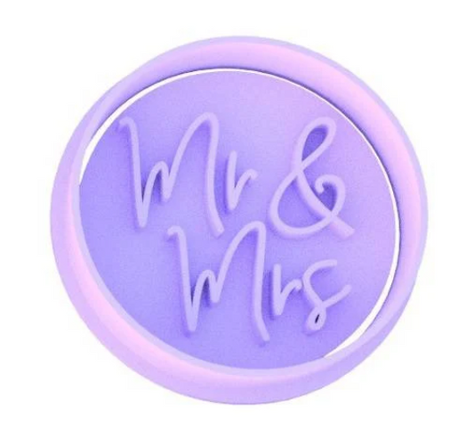 Mr.& Mrs. Wedding Cookie Cutter & Stamp