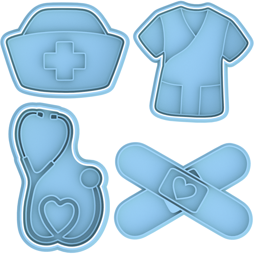 Nurse Doctor Cookie Cutter & Stamp