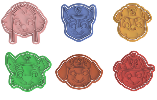 Paw Patrol Head Cookie Cutter & Stamp