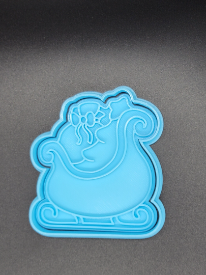Santa Sleigh Gifts Cookie Cutter & Stamp