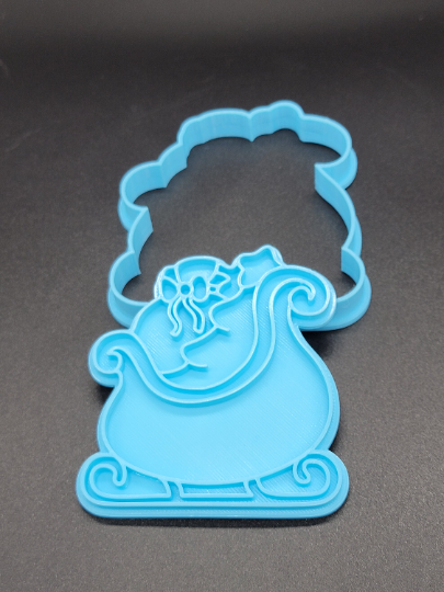 Santa Sleigh Gifts Cookie Cutter & Stamp