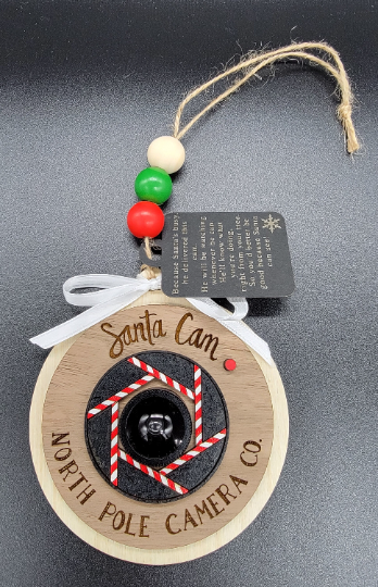 Woodben Santa Cam Ornament