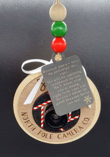 Woodben Santa Cam Ornament