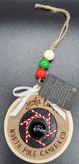 Woodben Santa Cam Ornament