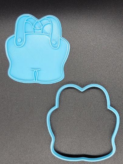 Santa Boots Overalls Cookie Cutter & Stamp