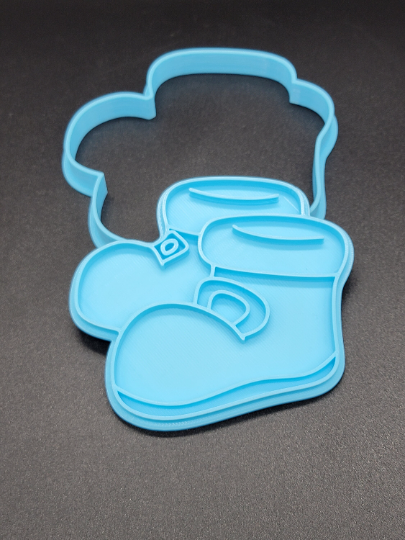 Santa Boots Overalls Cookie Cutter & Stamp