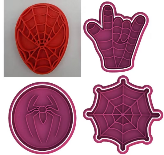 Spiderman Elements Cookie Cutter & Stamp