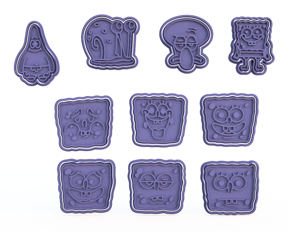Spongebob Squarepants Cookie Cutter & Stamp