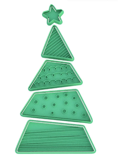 Build a Tree Platter / Box Cookie Cutter & Stamp