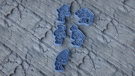 Trolls Cookie Cutter & Stamp