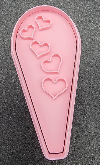 Valentine's Heart Bow & Arrow Platter Cookie Cutters Stamps