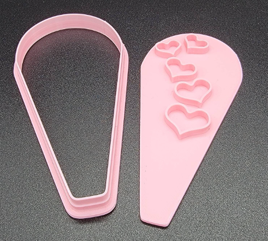 Valentine's Heart Bow & Arrow Platter Cookie Cutters Stamps