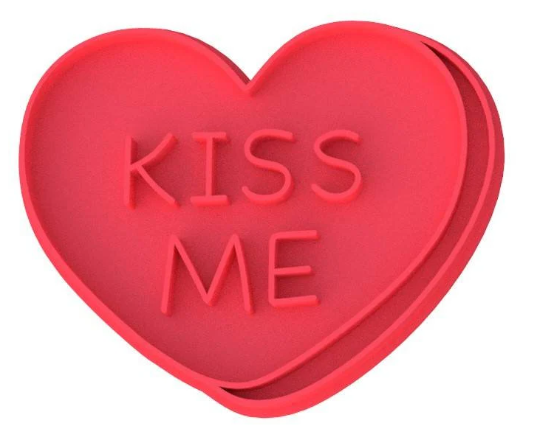 Valentine's Conversation Heart Cookie Cutter & Stamp