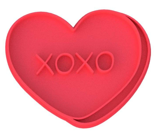 Valentine's Conversation Heart Cookie Cutter & Stamp