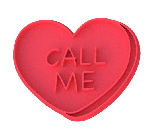 Valentine's Conversation Heart Cookie Cutter & Stamp