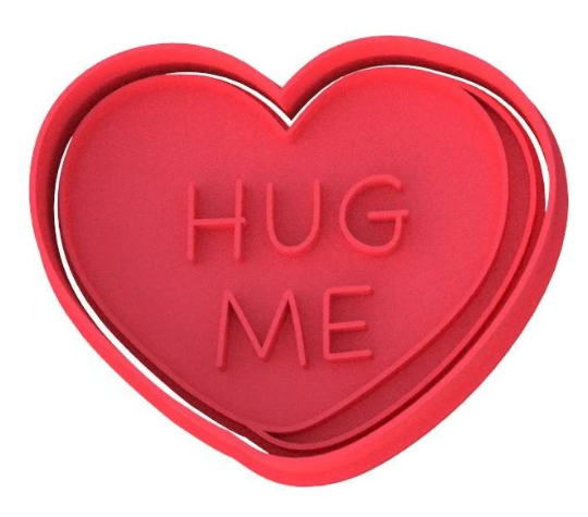 Valentine's Conversation Heart Cookie Cutter & Stamp