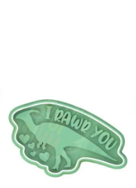 Valentine's Day Dinosaur Cookie Cutter & Stamp