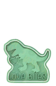Valentine's Day Dinosaur Cookie Cutter & Stamp