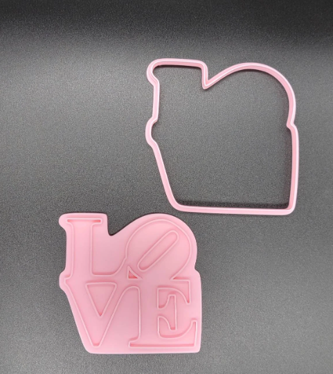 Love Valentine's Day Cookie Cutter & Stamp