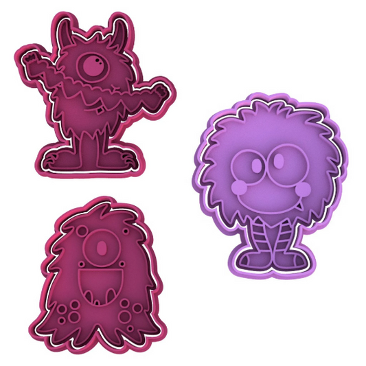 Valentine's Day Love Monsters Cookie Cutter & Stamp