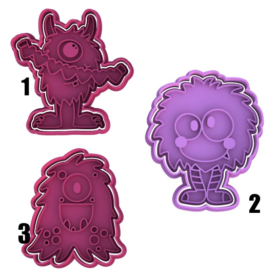 Valentine's Day Love Monsters Cookie Cutter & Stamp