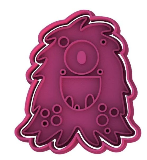 Valentine's Day Love Monsters Cookie Cutter & Stamp