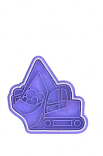 Valentine's Day Love Boat Truck Cookie Cutter & Stamp