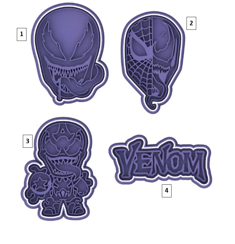 Venom Cookie Cutter & Stamp