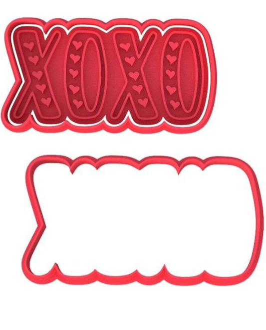 Valentine's Day XOXO Cookie Cutter & Stamp