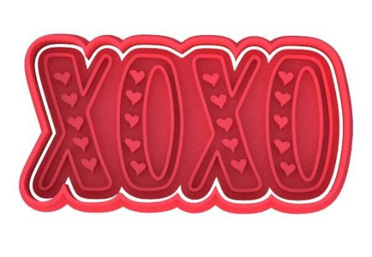 Valentine's Day XOXO Cookie Cutter & Stamp