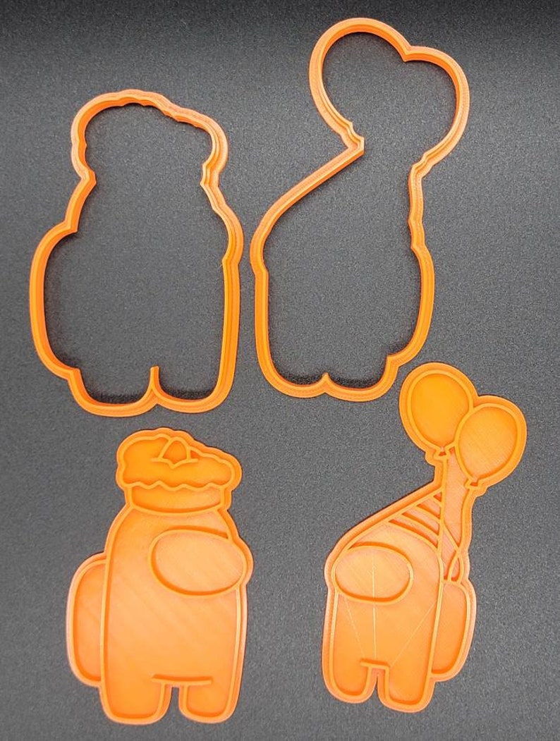 3D Printed Among Us Birthday Cookie Cutters & Stamps SunshineT Shop