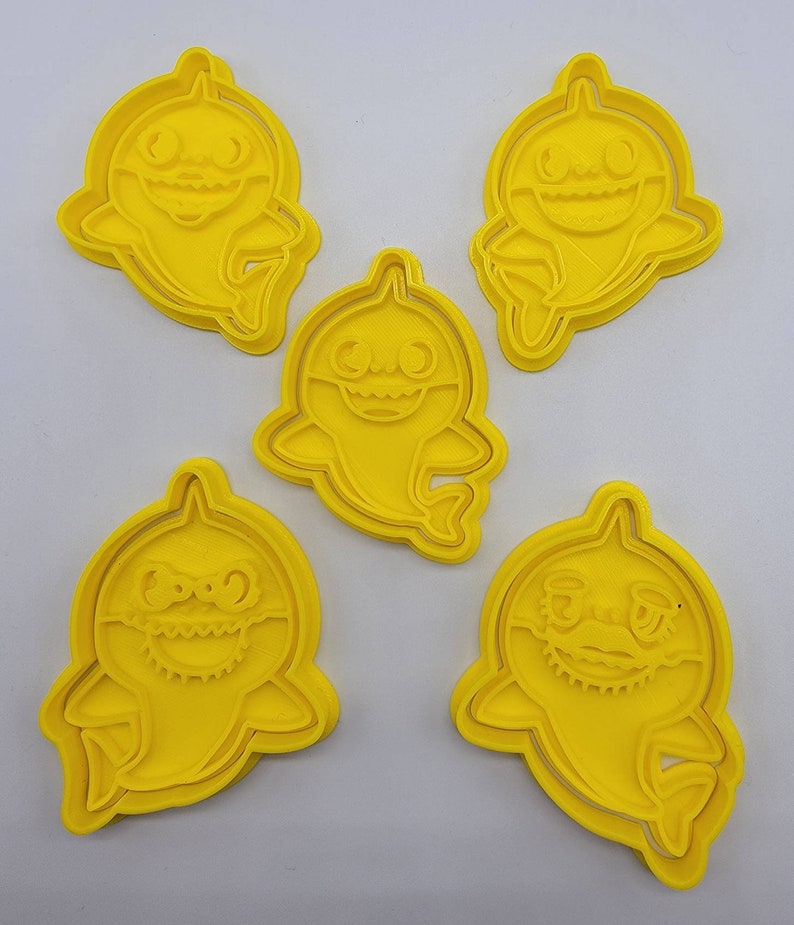 3D Printed Baby Shark Cookie Cutters & Stamps SunshineT Shop