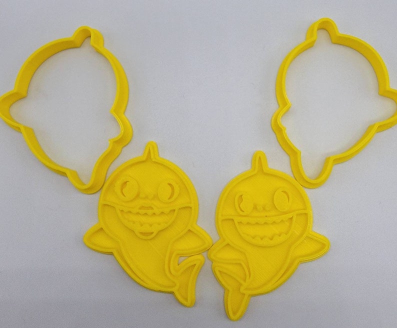3D Printed Baby Shark Cookie Cutters & Stamps SunshineT Shop
