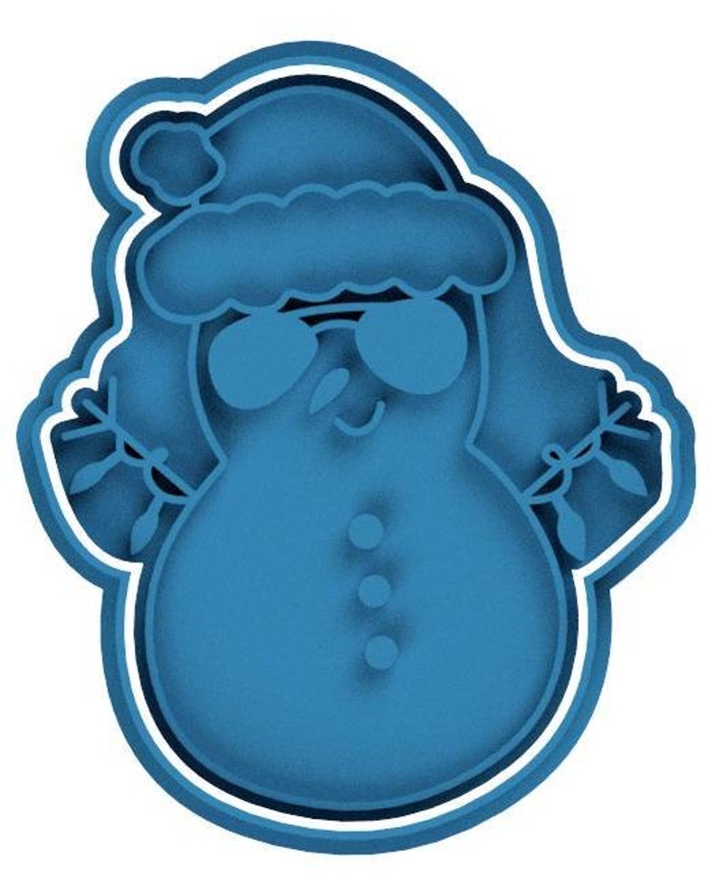 3D Printed Beach Christmas / Holiday Cookie Cutters & Stamps SunshineT Shop