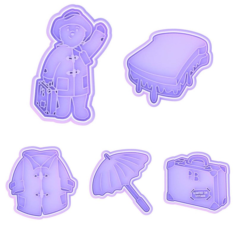 3D Printed Bear Inspired Cookie Cutters & Stamps SunshineT Shop