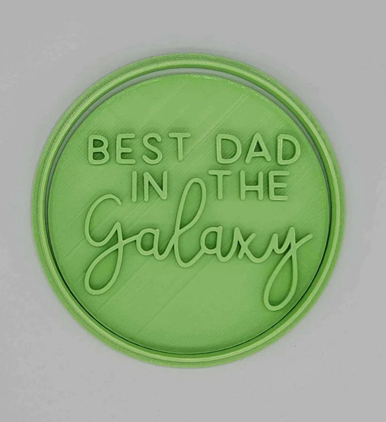 3D Printed Best Dad in the Galaxy Stamp & Cookie Cutter SunshineT Shop
