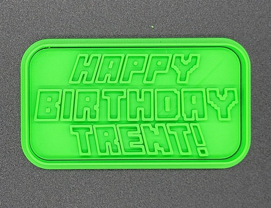 3D Printed CUSTOM Minecraft Birthday Cookie Cutter & Stamp SunshineT Shop