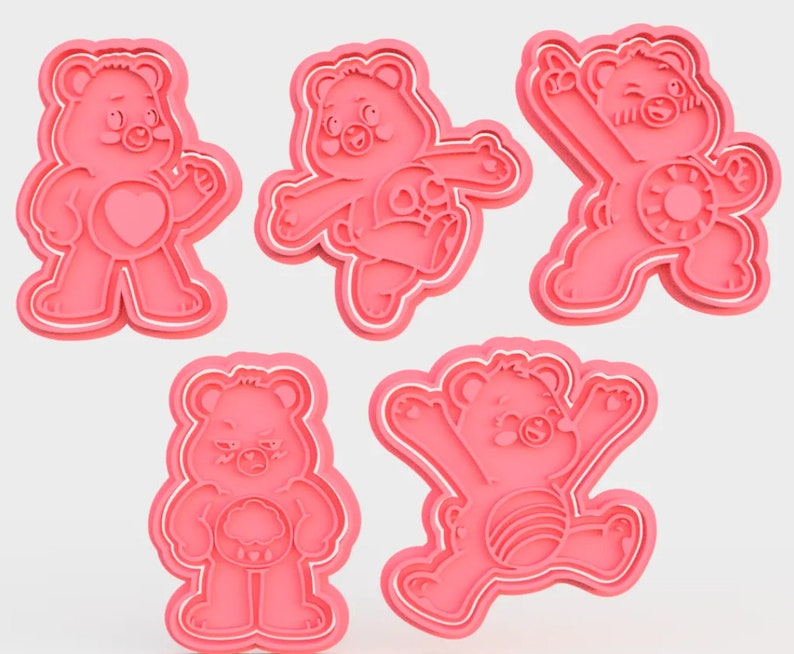 Bear Face Cookie Cutter Stamp & Outline #1