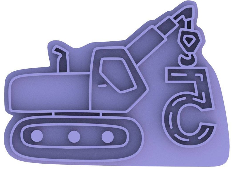 3D Printed Construction Crane Number Cookie Cutters & Stamps SunshineT Shop