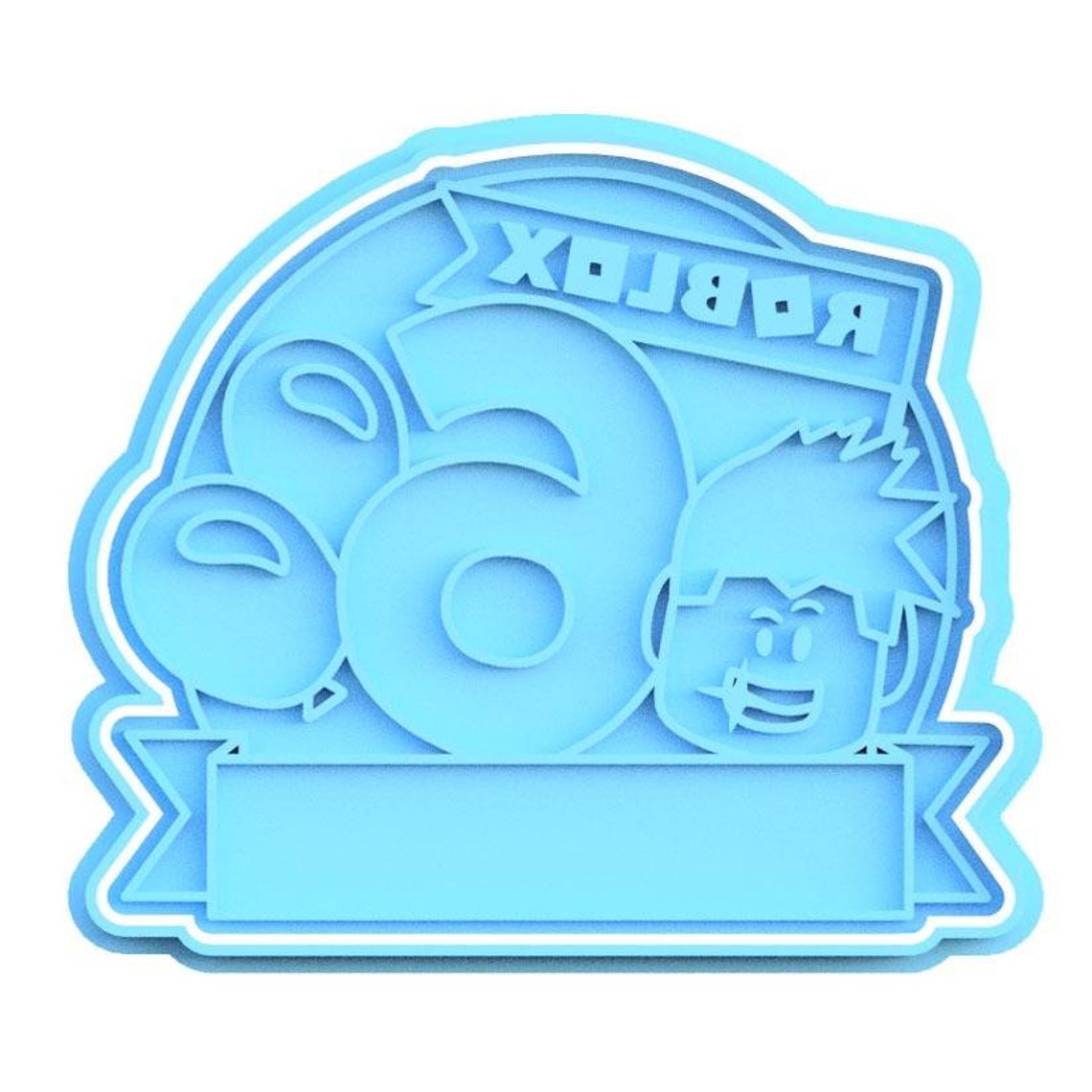3D Printed Custom Roblox Birthday Cookie Cutter & Stamp SunshineT Shop