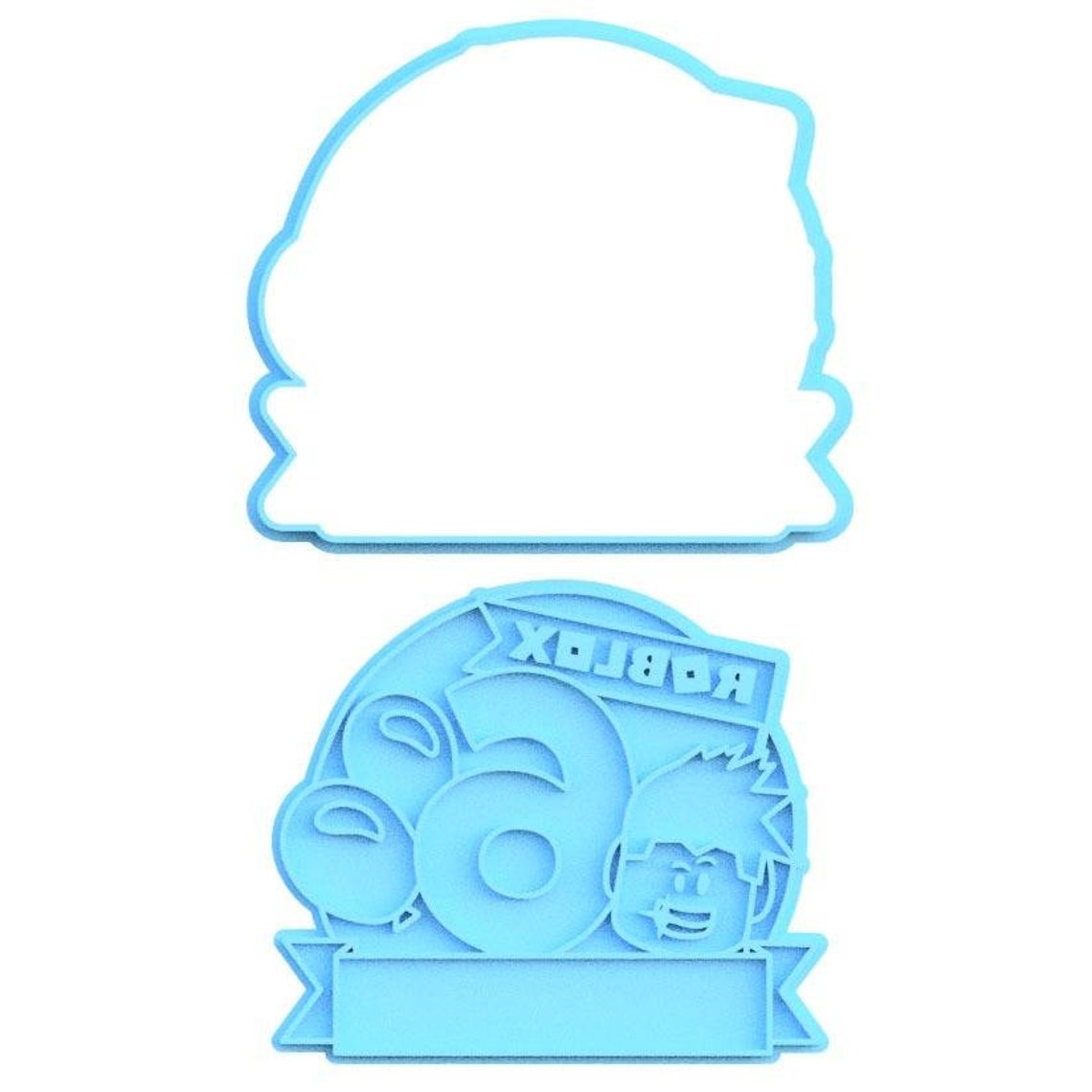 3D Printed Custom Roblox Birthday Cookie Cutter & Stamp SunshineT Shop