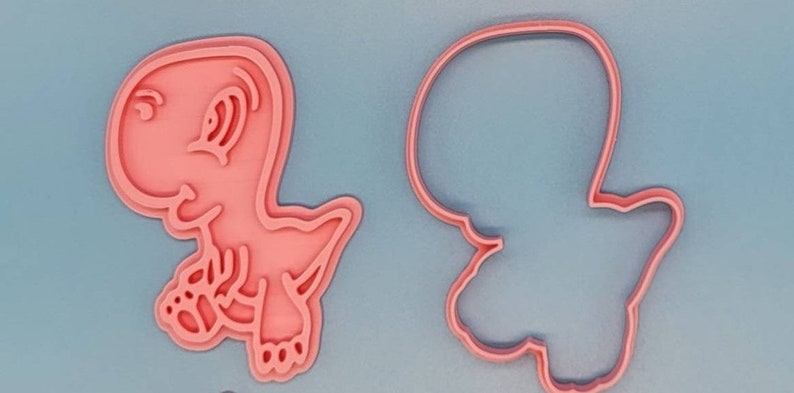 3D Printed Dinosaur set (5) - Cookie Cutter and Stamp SunshineT Shop