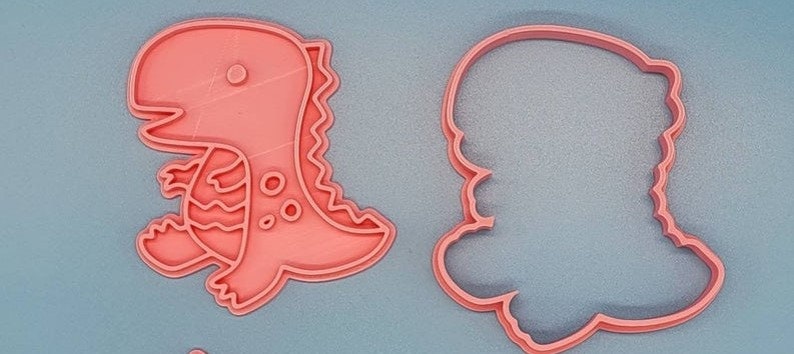 3D Printed Dinosaur set (5) - Cookie Cutter and Stamp SunshineT Shop