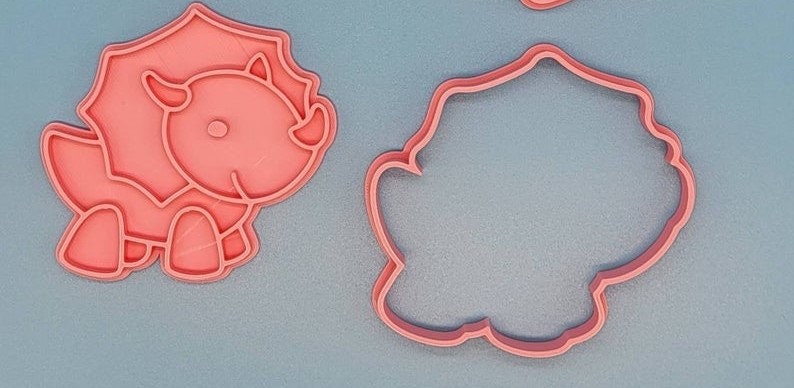 3D Printed Dinosaur set (5) - Cookie Cutter and Stamp SunshineT Shop