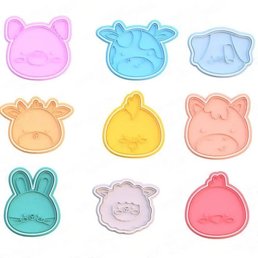 3D Printed Farm Animals Cookie Cutters & Stamps SunshineT Shop