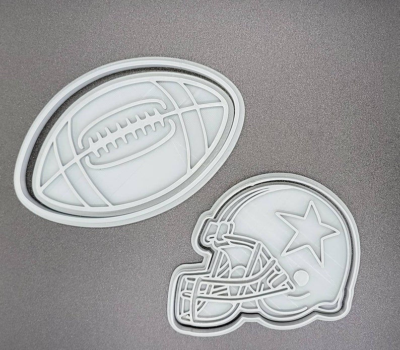 3D Printed Football Cookie Cutters & Stamps SunshineT Shop